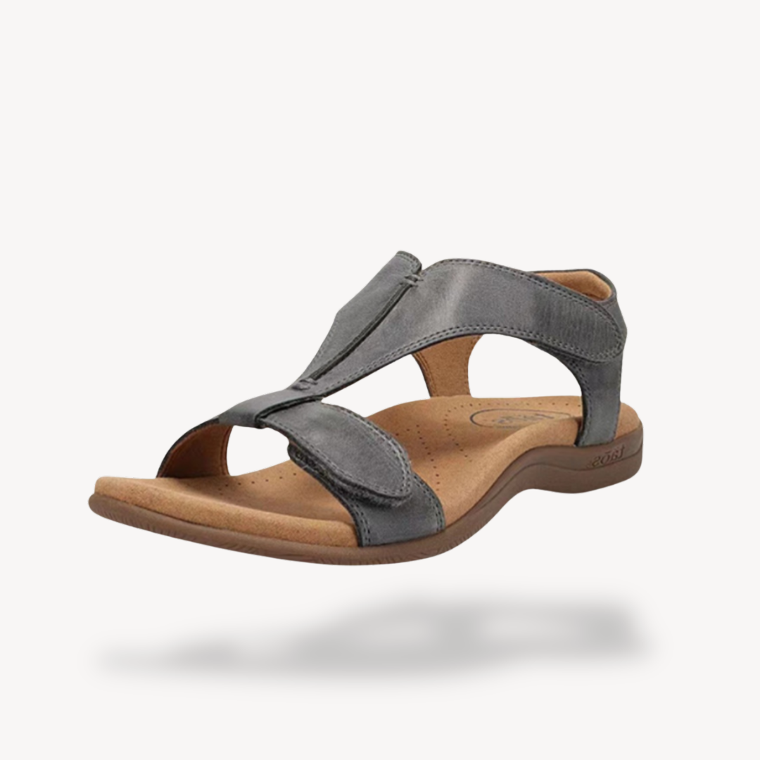 Haven | Cross Strap Leather Orthopedic Flat Sandals