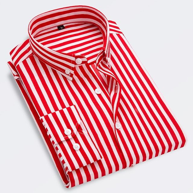 Blake | Men's Striped Long Sleeve Shirt – Casual Button Up Shirt