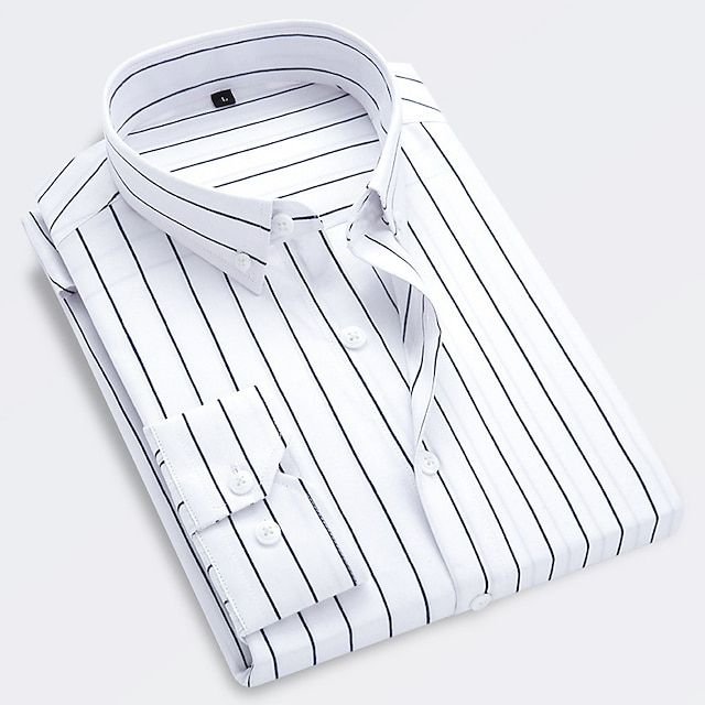 Blake | Men's Striped Long Sleeve Shirt – Casual Button Up Shirt