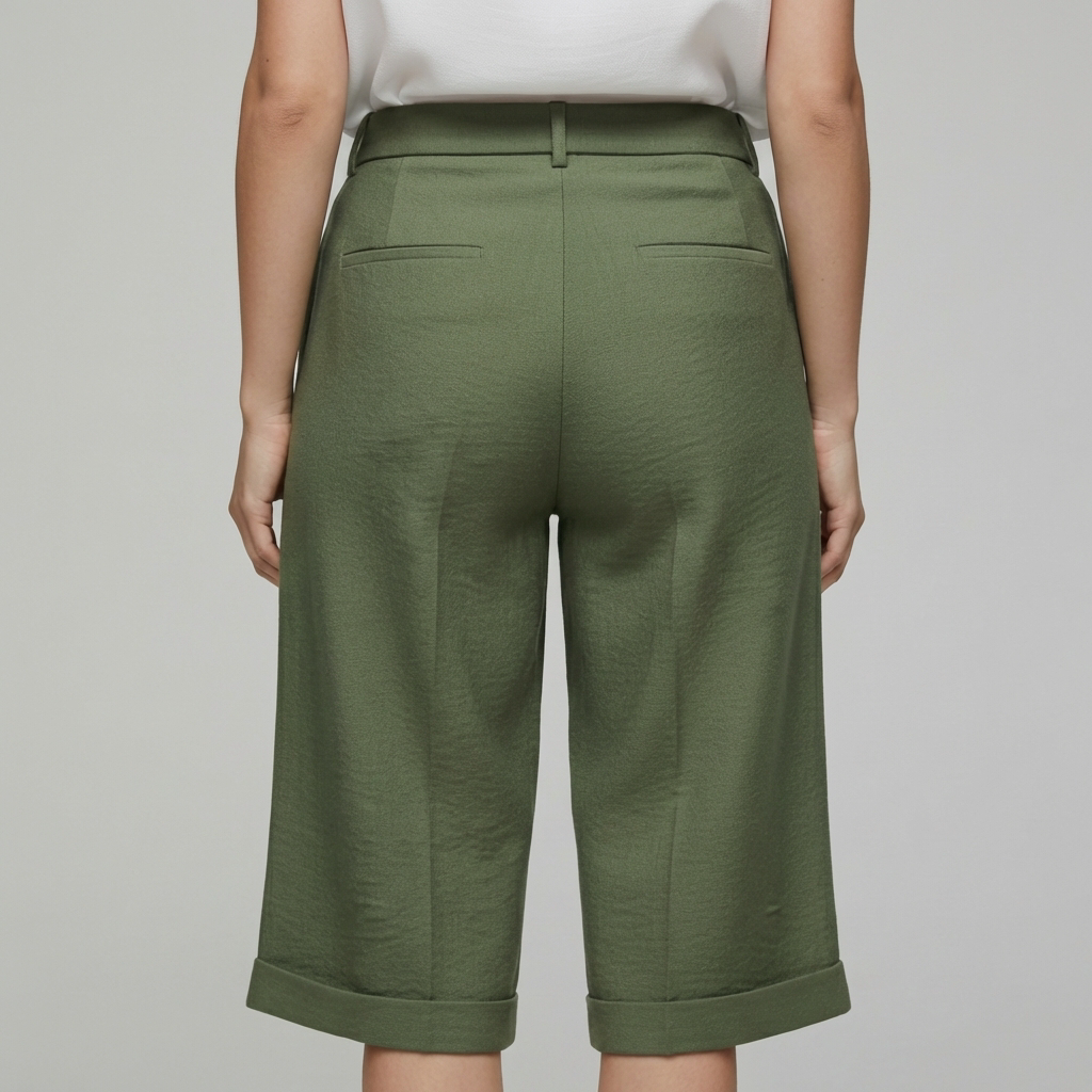 Clara | High Waisted Knee Length Shorts