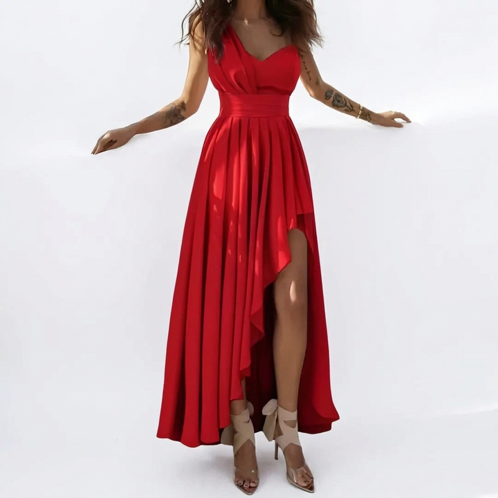 Luna | Elegant Pleated Cocktail Maxi Dress