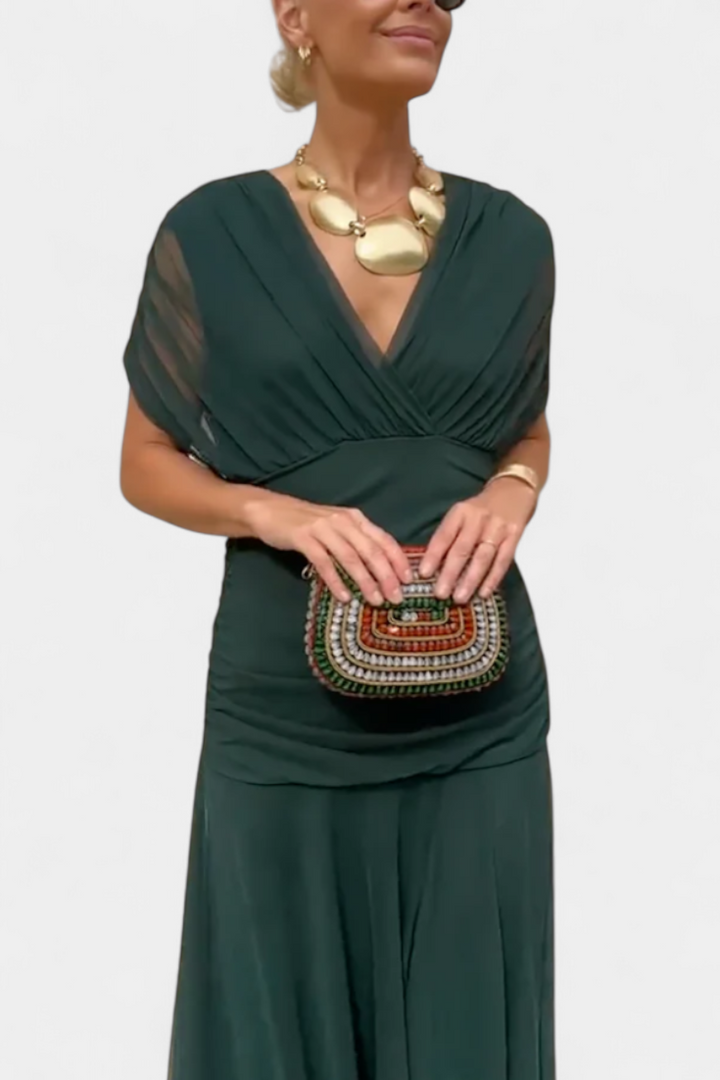 Amara | Elegant Off-Shoulder Wedding Guest Dress