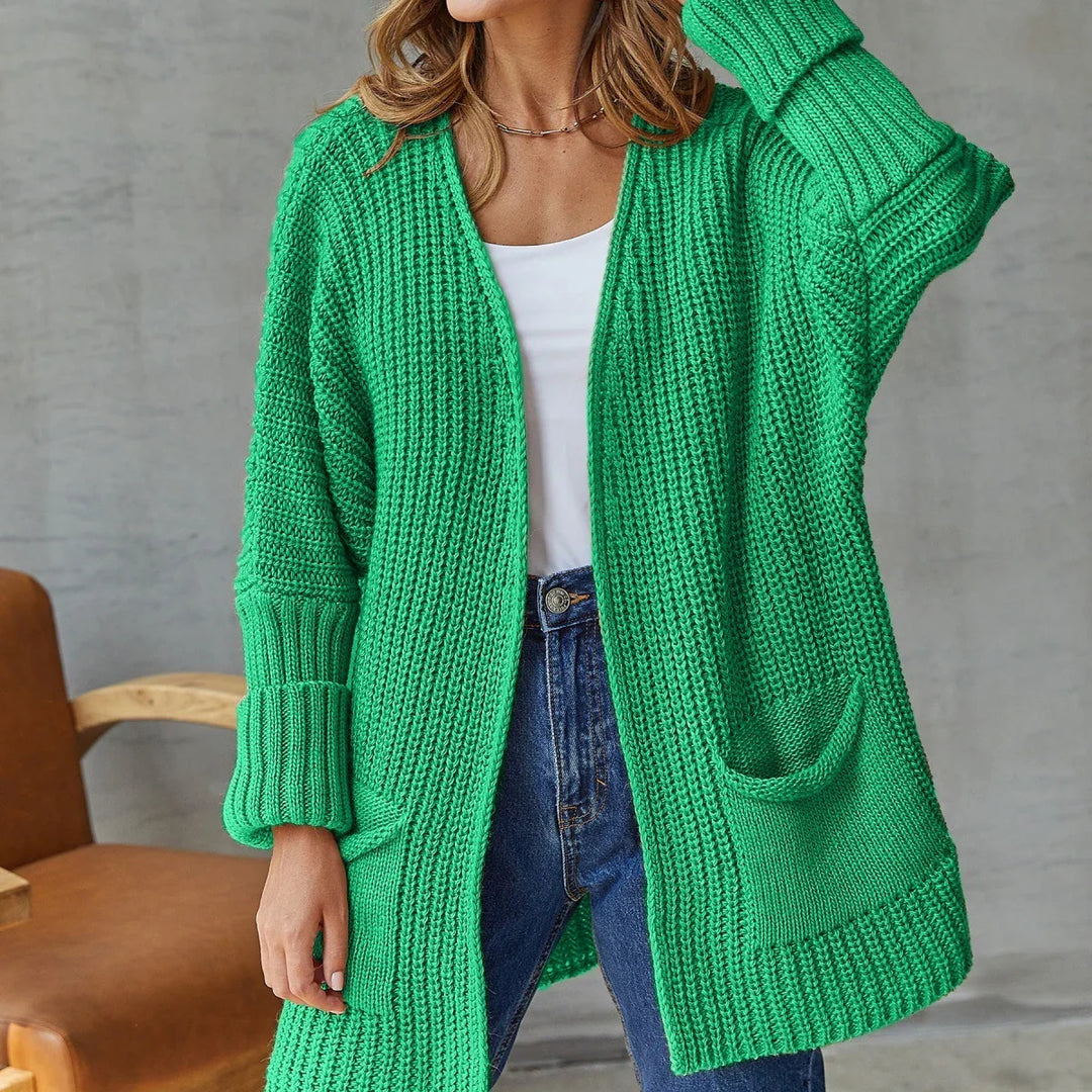 Sage | Oversized Open Front Chunky Knit Cardigan
