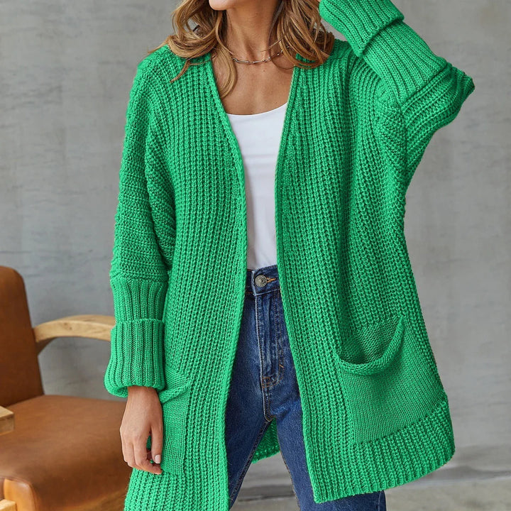 Sage | Oversized Open Front Chunky Knit Cardigan