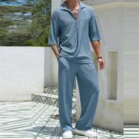 Santorini | Men's Textured Wide-Leg Co-ord Set
