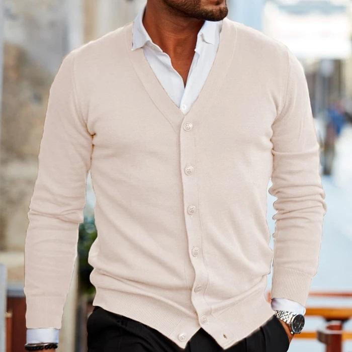 Milano | Button-Through V-Neck Men's Cardigan