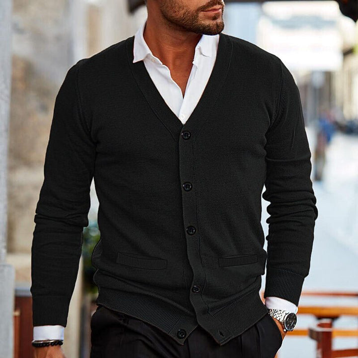 Milano | Button-Through V-Neck Men's Cardigan