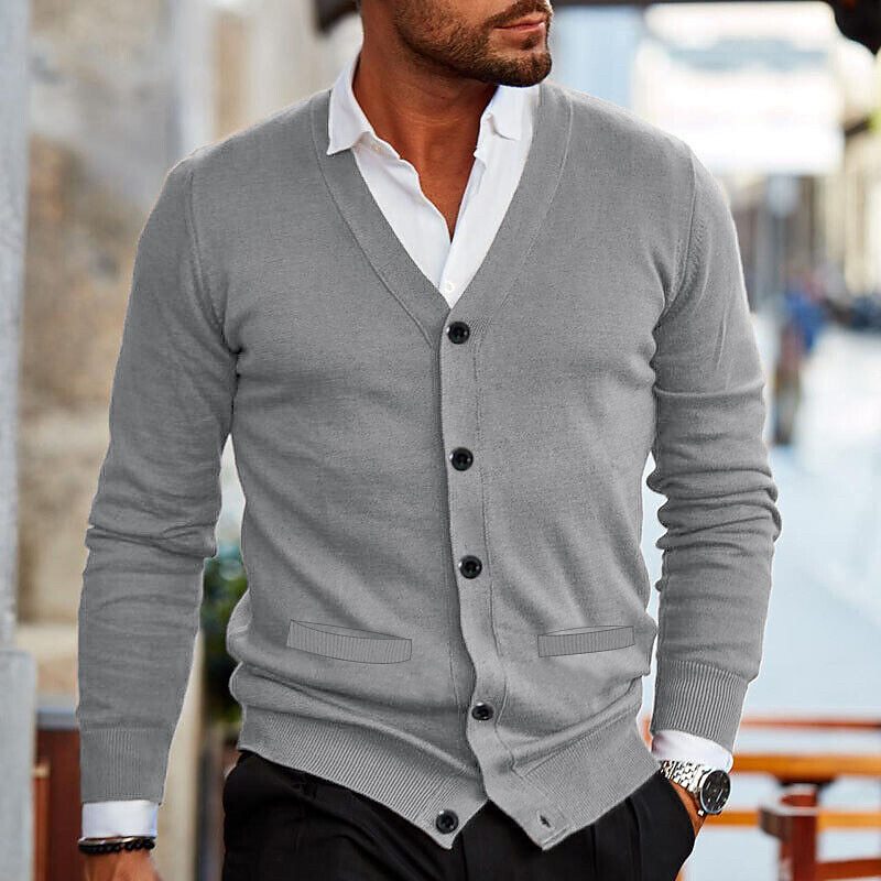 Milano | Button-Through V-Neck Men's Cardigan