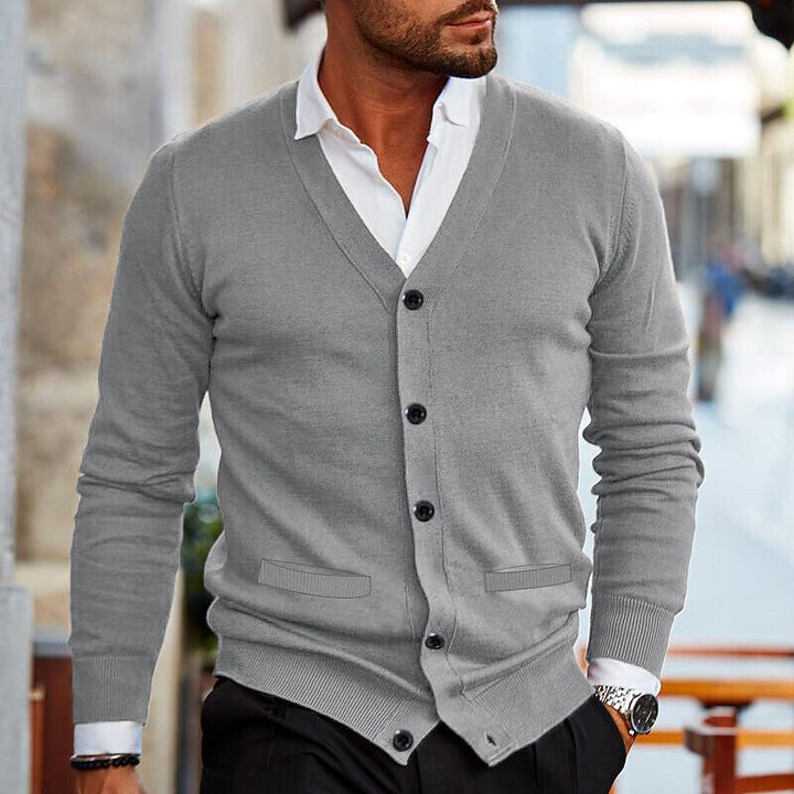 Milano | Button-Through V-Neck Men's Cardigan
