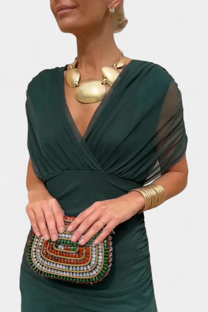 Amara | Elegant Off-Shoulder Wedding Guest Dress