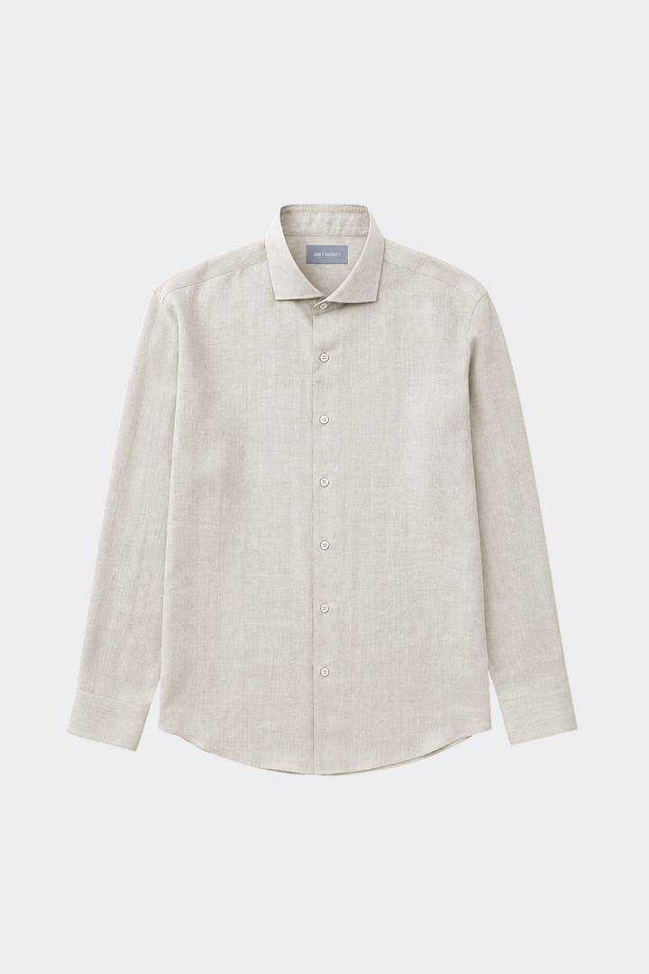 Dante | Men's Slim Fit Long Sleeve Linen Shirt
