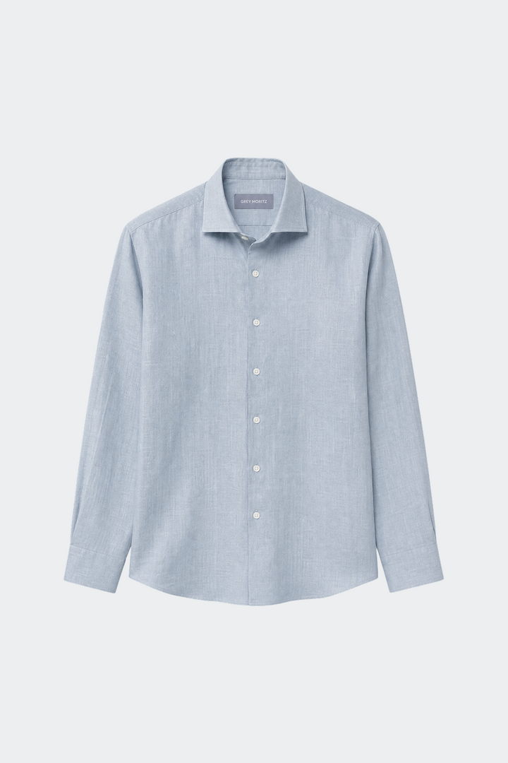 Dante | Men's Slim Fit Long Sleeve Linen Shirt