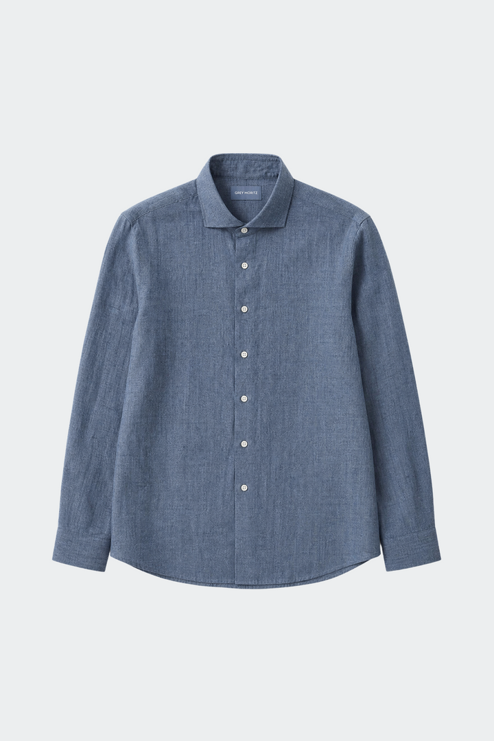 Dante | Men's Slim Fit Long Sleeve Linen Shirt