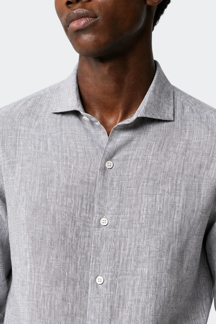 Dante | Men's Slim Fit Long Sleeve Linen Shirt