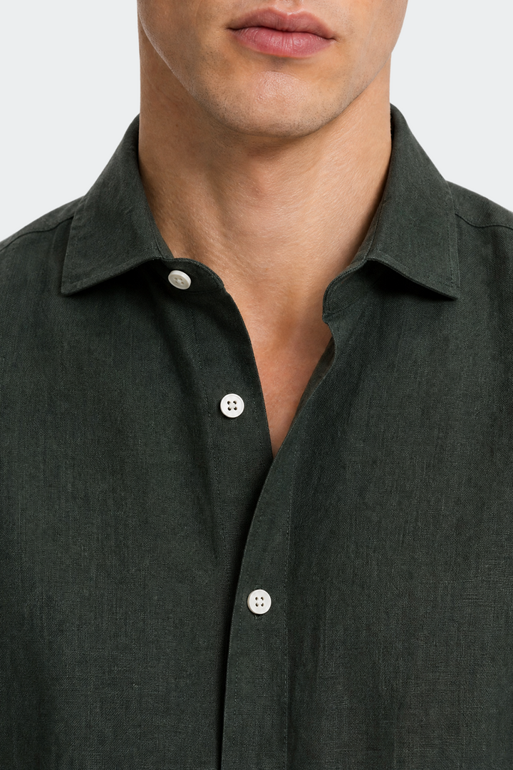 Dante | Men's Slim Fit Long Sleeve Linen Shirt