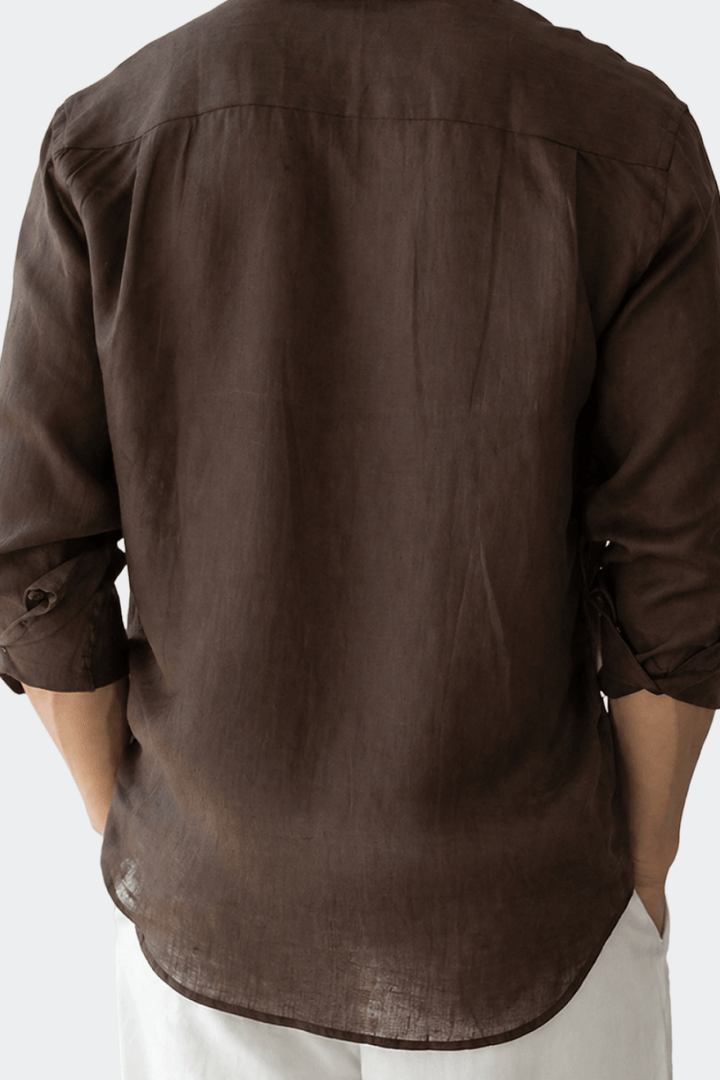 Dante | Men's Slim Fit Long Sleeve Linen Shirt