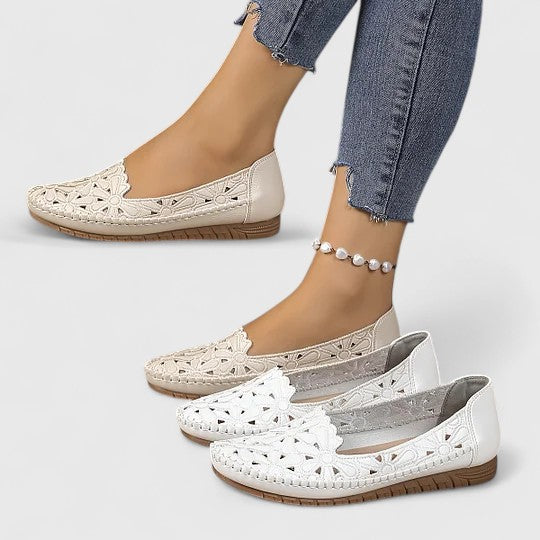 Floret | Laser-Cut Slip-On Orthopedic Flats for Women