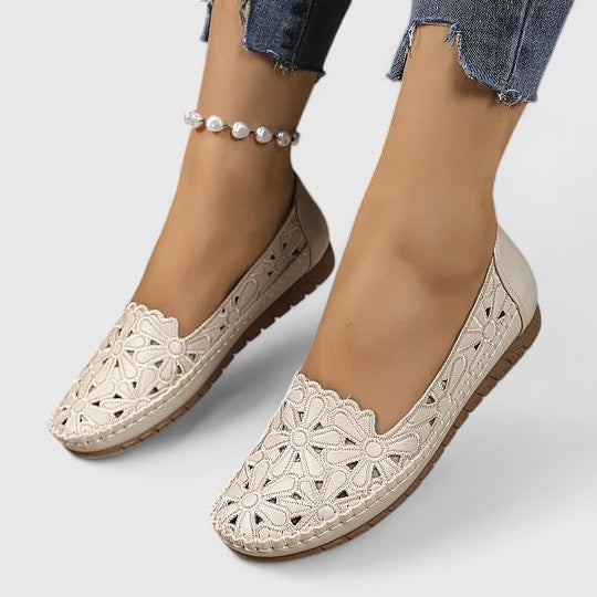 Floret | Laser-Cut Slip-On Orthopedic Flats for Women