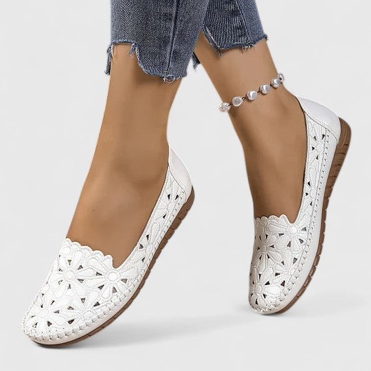 Floret | Laser-Cut Slip-On Orthopedic Flats for Women