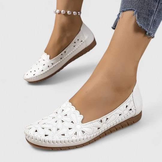 Floret | Laser-Cut Slip-On Orthopedic Flats for Women