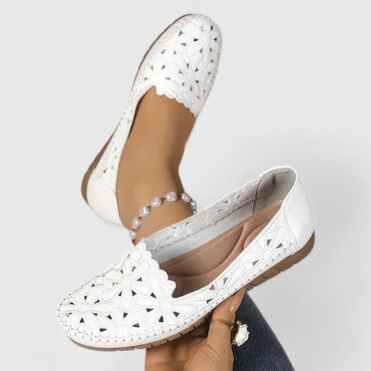 Floret | Laser-Cut Slip-On Orthopedic Flats for Women