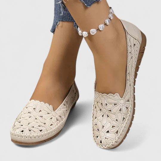 Floret | Laser-Cut Slip-On Orthopedic Flats for Women