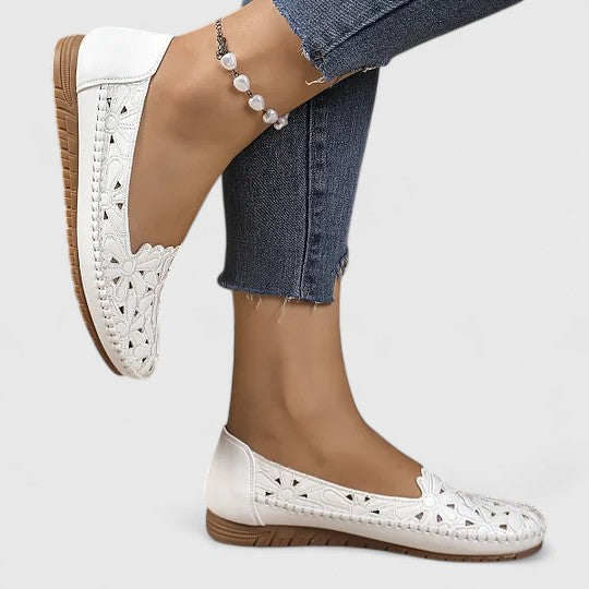 Floret | Laser-Cut Slip-On Orthopedic Flats for Women