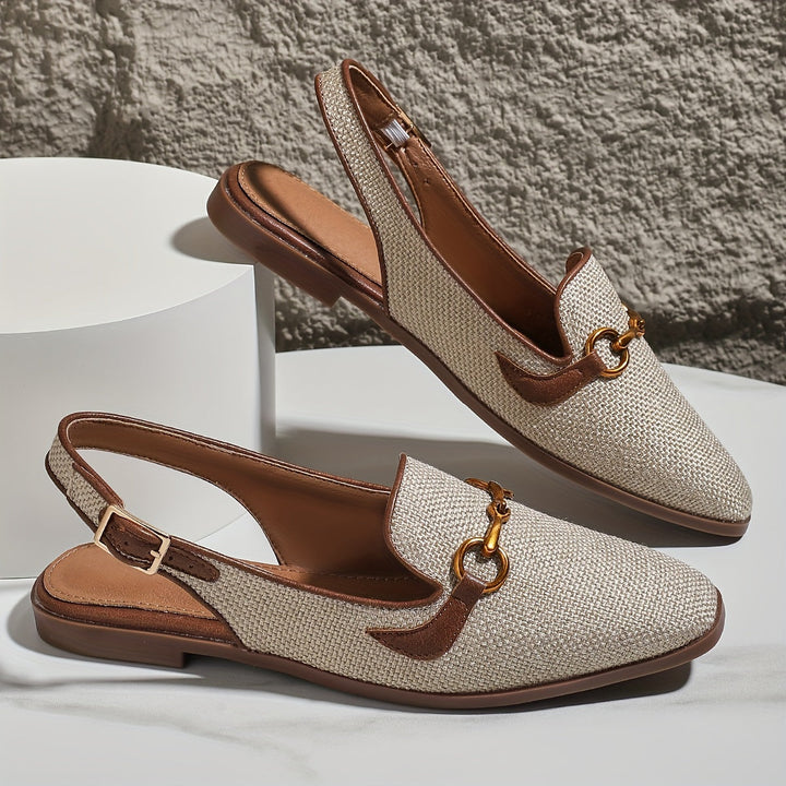 Lucienne | Woven Slingback Flats