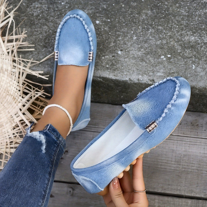 Daphne | Denim Slip-On Flats