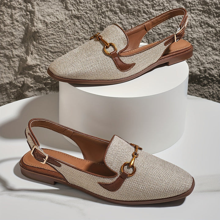 Lucienne | Woven Slingback Flats
