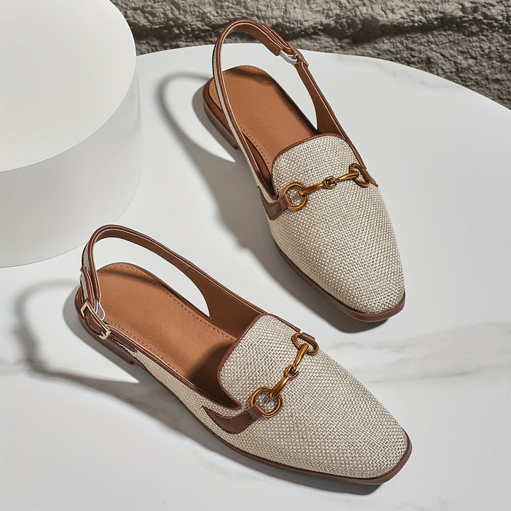 Lucienne | Woven Slingback Flats