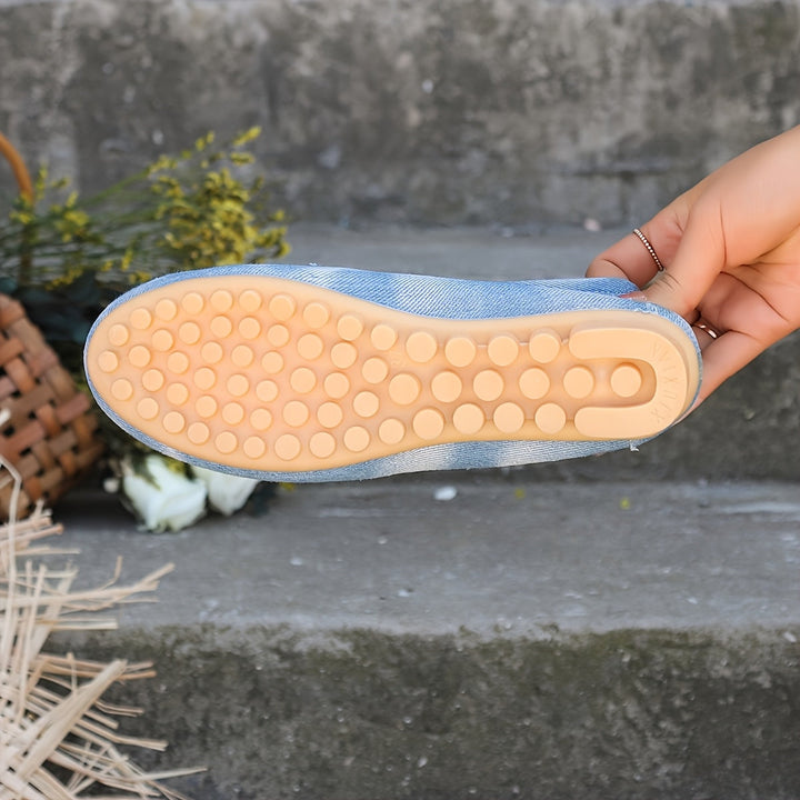 Daphne | Denim Slip-On Flats