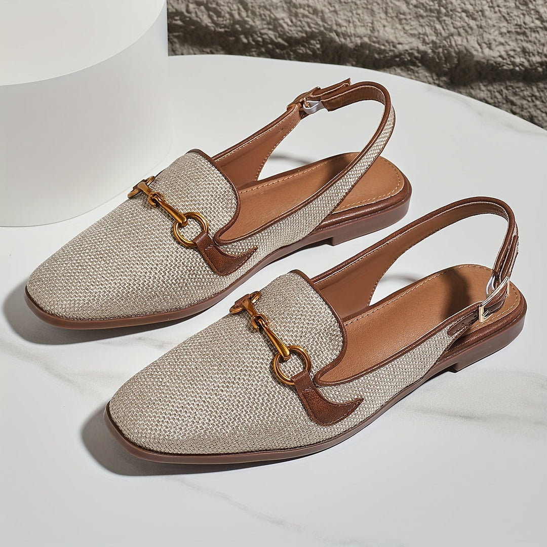 Lucienne | Woven Slingback Flats