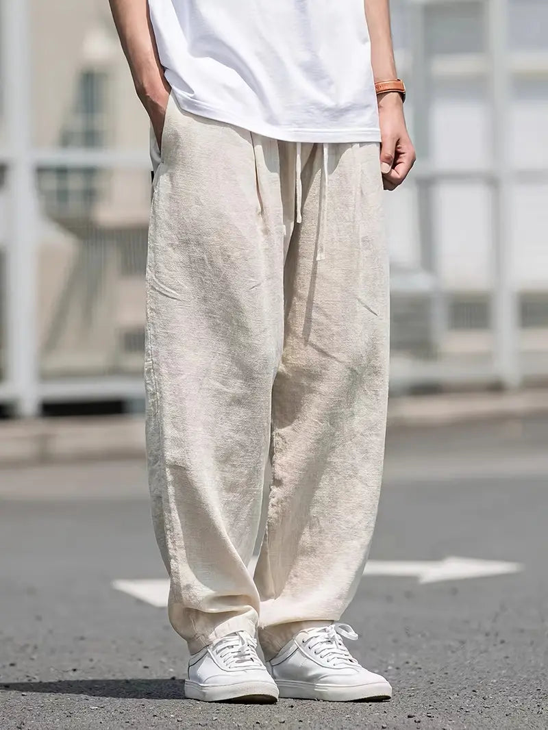 Callum | Men's Wide Leg Linen Pants