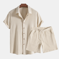 Corsica | Men's Textured Shirt Shorts Co-ord Set