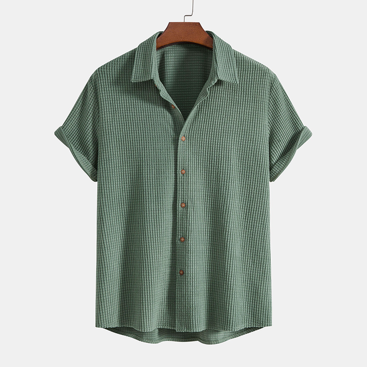 Corsica | Men's Textured Shirt Shorts Co-ord Set