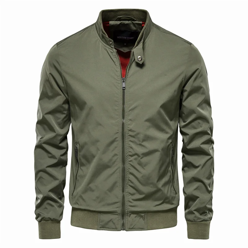 Hunter | Stand Collar Zip-Front Men's Bomber Jacket