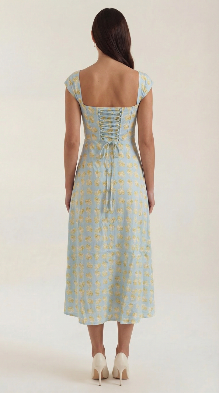 Dahlia | Women's Corset Bodice Boho Floral Summer Dress