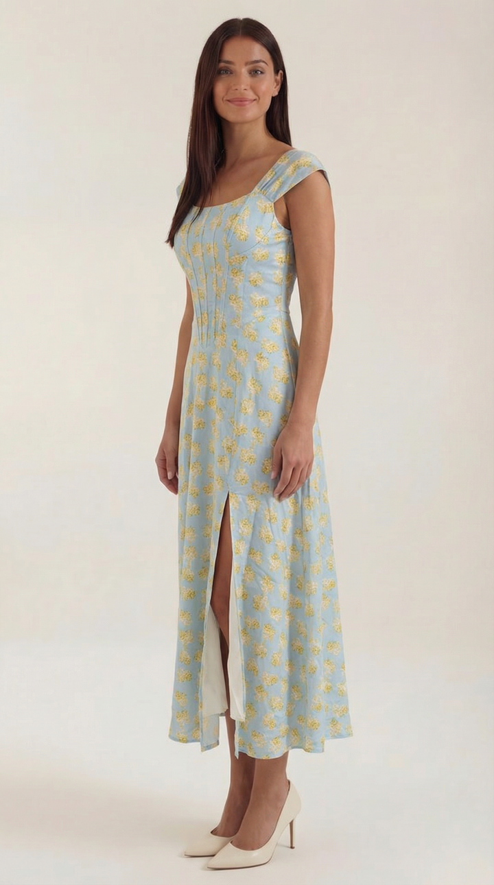 Dahlia | Women's Corset Bodice Boho Floral Summer Dress