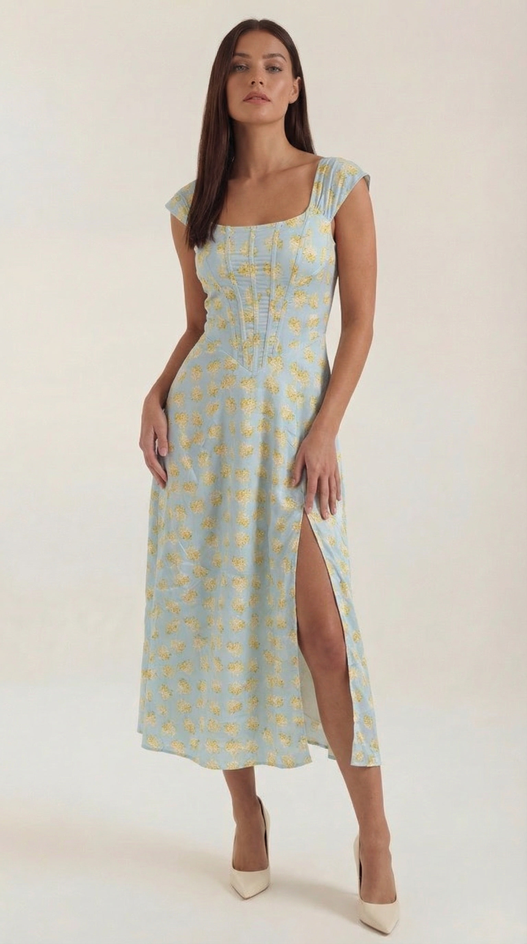 Dahlia | Women's Corset Bodice Boho Floral Summer Dress