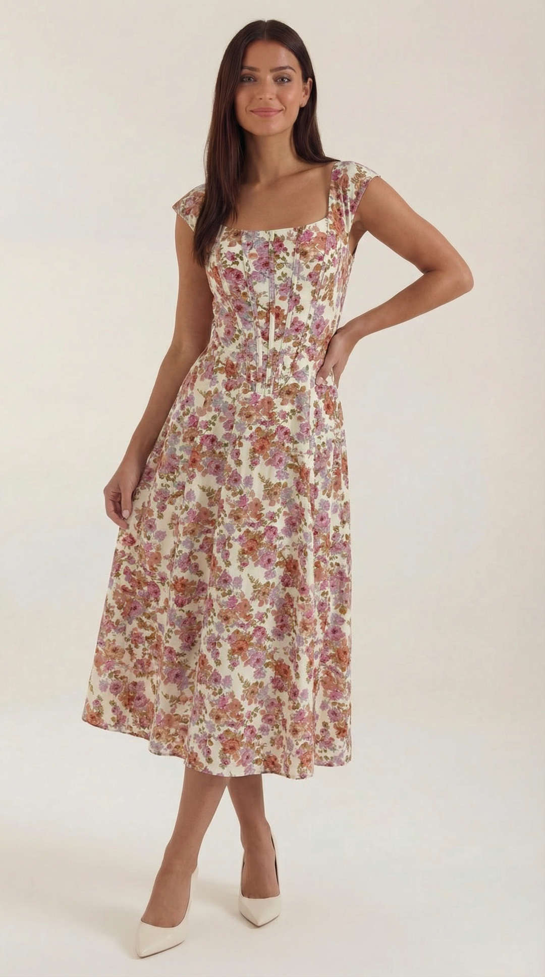 Dahlia | Women's Corset Bodice Boho Floral Summer Dress
