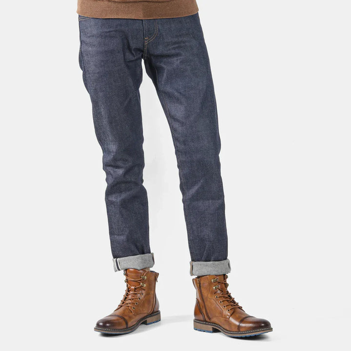 Callum | Cap Toe Lace-Up Leather Combat Ankle Boots