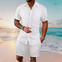 Malibu | Men's Ribbed Camp Collar Co-ord Set