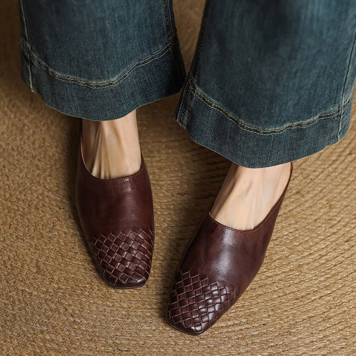 Tessera | Woven Leather Orthopedic Flats for Women