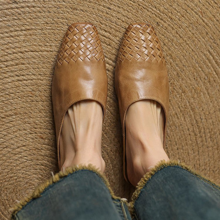 Tessera | Woven Leather Orthopedic Flats for Women