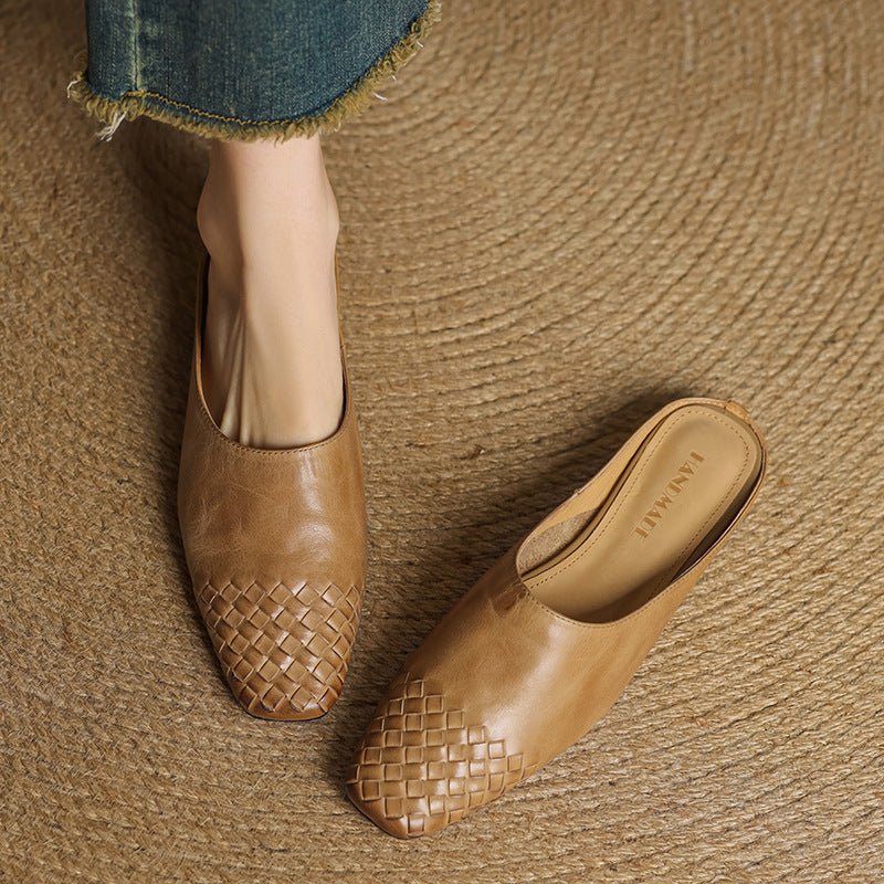 Tessera | Woven Leather Orthopedic Flats for Women