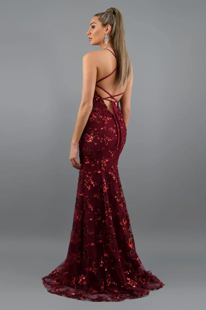 Celeste | Women's Sequin Maxi Evening Dress