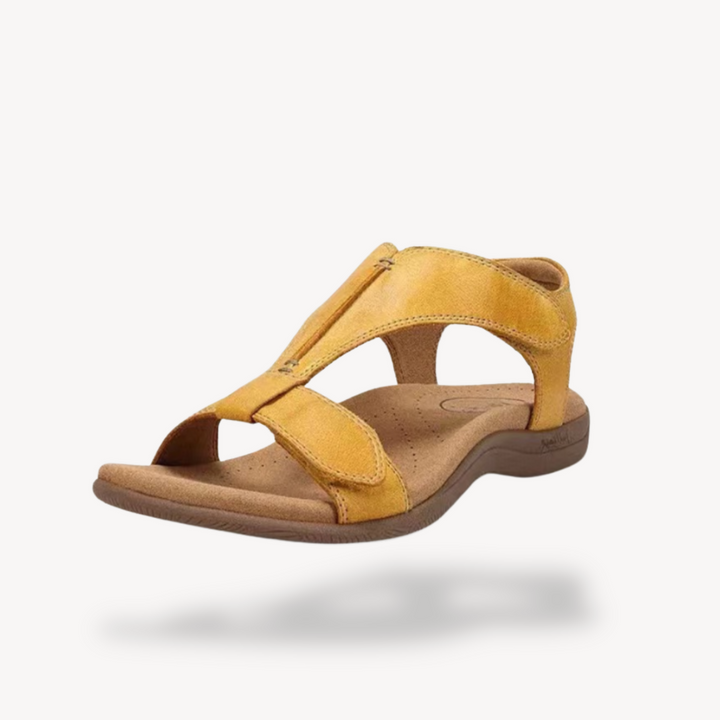 Haven | Cross Strap Leather Orthopedic Flat Sandals