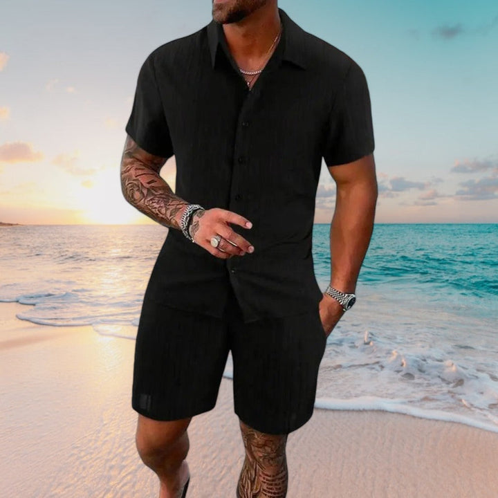 Malibu | Men's Ribbed Camp Collar Co-ord Set
